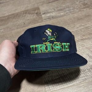 Men’s Vintage Notre Dame Fighting Irish Twins Enterprise Navy SnapBack Hat